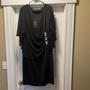 Chic Black Dress with Silver Details